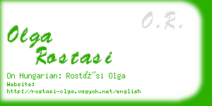 olga rostasi business card